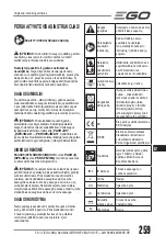 Preview for 259 page of EGO LM1903E-SP Operator'S Manual