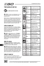 Preview for 302 page of EGO LM1903E-SP Operator'S Manual