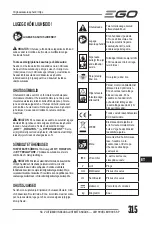 Preview for 315 page of EGO LM1903E-SP Operator'S Manual