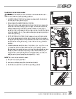 Preview for 15 page of EGO LM2000-S Operator'S Manual