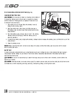 Preview for 18 page of EGO LM2000-S Operator'S Manual