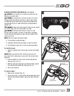 Preview for 19 page of EGO LM2000-S Operator'S Manual