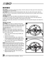 Preview for 24 page of EGO LM2000-S Operator'S Manual