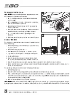 Preview for 28 page of EGO LM2000-S Operator'S Manual