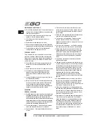 Preview for 8 page of EGO LM2010E Operator'S Manual