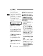 Preview for 22 page of EGO LM2010E Operator'S Manual