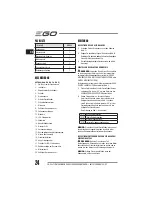 Preview for 24 page of EGO LM2010E Operator'S Manual