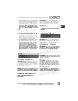 Preview for 25 page of EGO LM2010E Operator'S Manual
