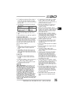 Preview for 35 page of EGO LM2010E Operator'S Manual