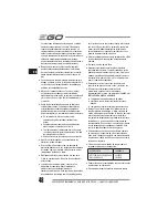 Preview for 48 page of EGO LM2010E Operator'S Manual