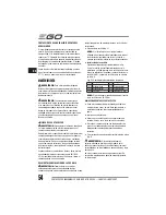 Preview for 54 page of EGO LM2010E Operator'S Manual