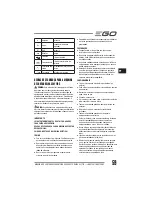 Preview for 59 page of EGO LM2010E Operator'S Manual