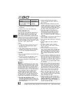 Preview for 62 page of EGO LM2010E Operator'S Manual