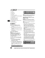 Preview for 64 page of EGO LM2010E Operator'S Manual