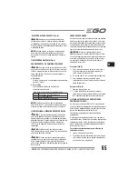 Preview for 65 page of EGO LM2010E Operator'S Manual