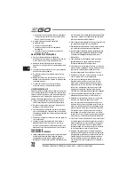 Preview for 72 page of EGO LM2010E Operator'S Manual