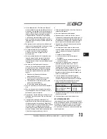 Preview for 73 page of EGO LM2010E Operator'S Manual