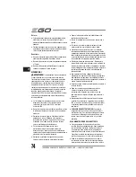 Preview for 74 page of EGO LM2010E Operator'S Manual