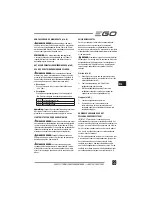 Preview for 89 page of EGO LM2010E Operator'S Manual