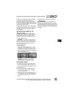 Preview for 91 page of EGO LM2010E Operator'S Manual