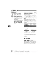 Preview for 92 page of EGO LM2010E Operator'S Manual