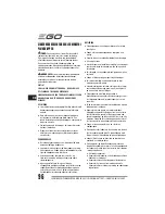 Preview for 96 page of EGO LM2010E Operator'S Manual