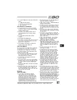 Preview for 97 page of EGO LM2010E Operator'S Manual