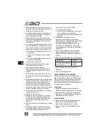 Preview for 98 page of EGO LM2010E Operator'S Manual