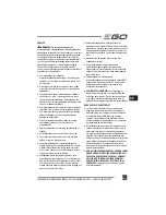 Preview for 99 page of EGO LM2010E Operator'S Manual