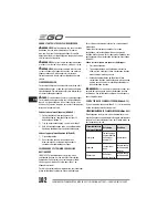 Preview for 102 page of EGO LM2010E Operator'S Manual