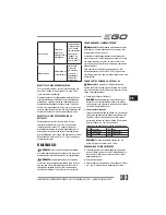 Preview for 103 page of EGO LM2010E Operator'S Manual