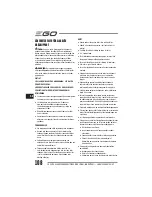 Preview for 108 page of EGO LM2010E Operator'S Manual