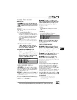 Preview for 113 page of EGO LM2010E Operator'S Manual