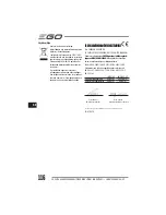 Preview for 116 page of EGO LM2010E Operator'S Manual