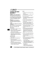 Preview for 120 page of EGO LM2010E Operator'S Manual