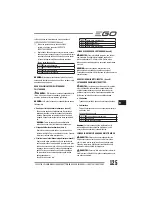 Preview for 125 page of EGO LM2010E Operator'S Manual