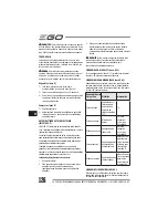 Preview for 126 page of EGO LM2010E Operator'S Manual