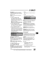 Preview for 137 page of EGO LM2010E Operator'S Manual