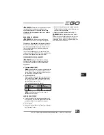 Preview for 139 page of EGO LM2010E Operator'S Manual