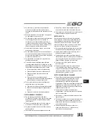 Preview for 145 page of EGO LM2010E Operator'S Manual