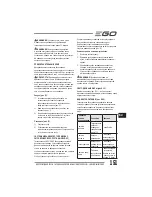 Preview for 151 page of EGO LM2010E Operator'S Manual