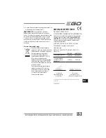 Preview for 153 page of EGO LM2010E Operator'S Manual
