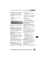 Preview for 163 page of EGO LM2010E Operator'S Manual