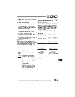 Preview for 165 page of EGO LM2010E Operator'S Manual