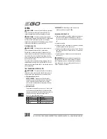 Preview for 188 page of EGO LM2010E Operator'S Manual