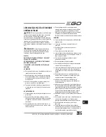 Preview for 205 page of EGO LM2010E Operator'S Manual