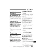 Preview for 211 page of EGO LM2010E Operator'S Manual