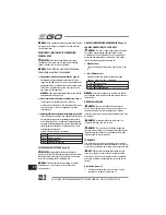 Preview for 222 page of EGO LM2010E Operator'S Manual