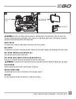 Preview for 13 page of EGO LM2100 Operator'S Manual