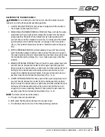 Preview for 15 page of EGO LM2100 Operator'S Manual
